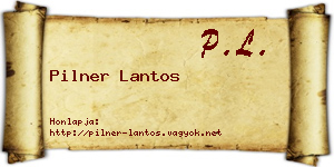 Pilner Lantos névjegykártya